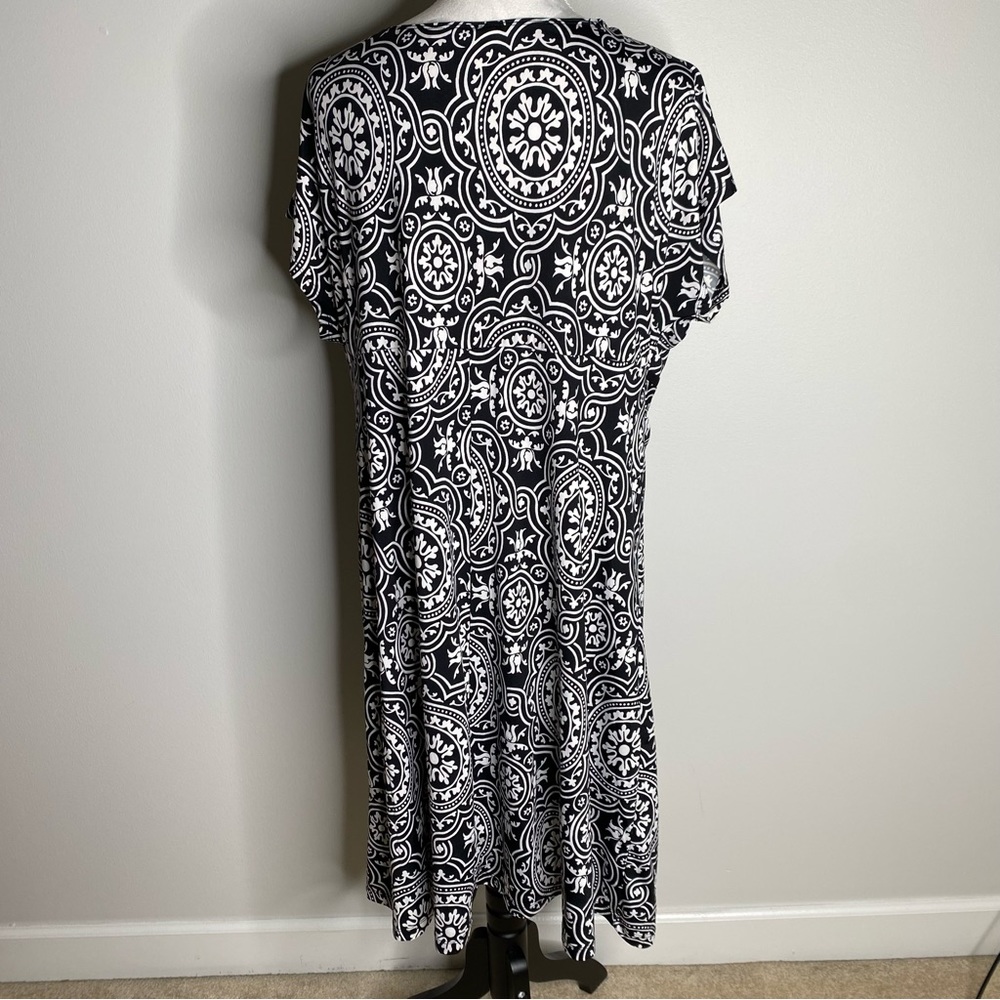 PerSeption Woman black and white stretchy dress size 1X - Picture 4 of 6